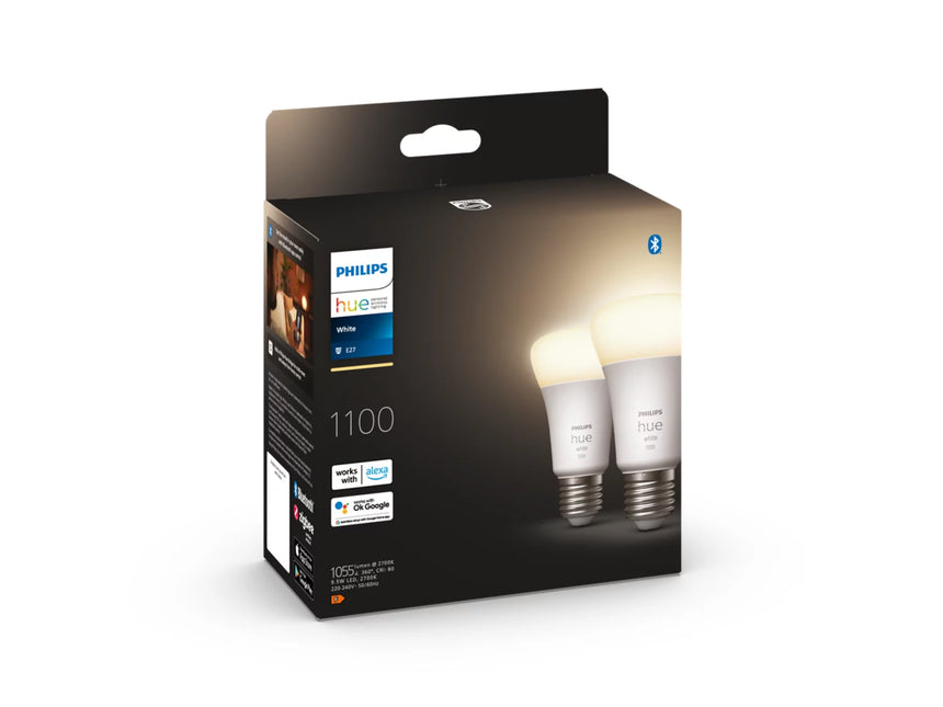 Philips Hue LED smart bulb 2 units A60 E27 9.5W 2700K 289192