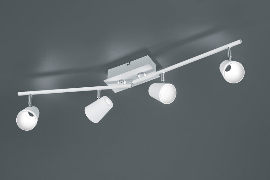 Trio Narcos LED metal spotlight white mat 873110431