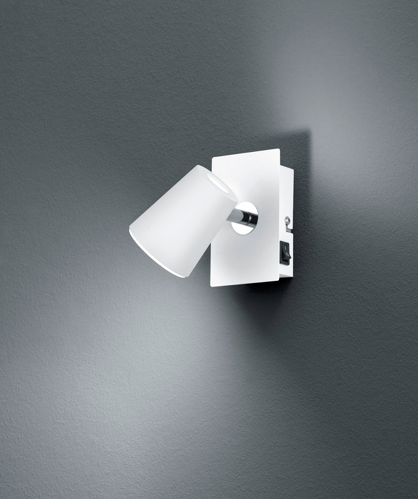 Trio Narcos LED metal spotlight white mat 873170131
