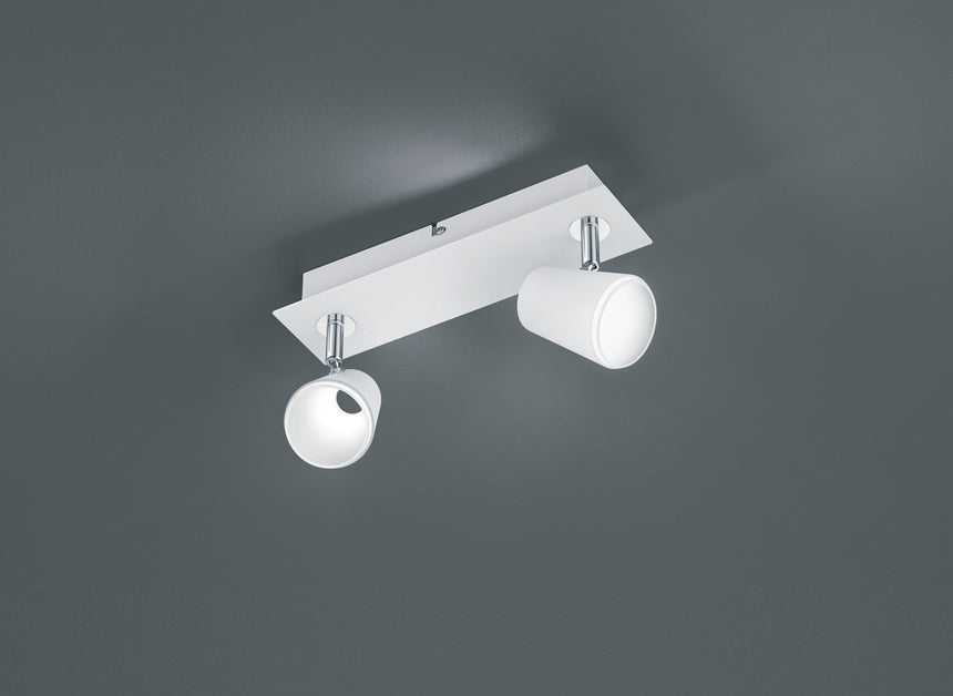 Trio Narcos LED metal spotlight white mat 873170231