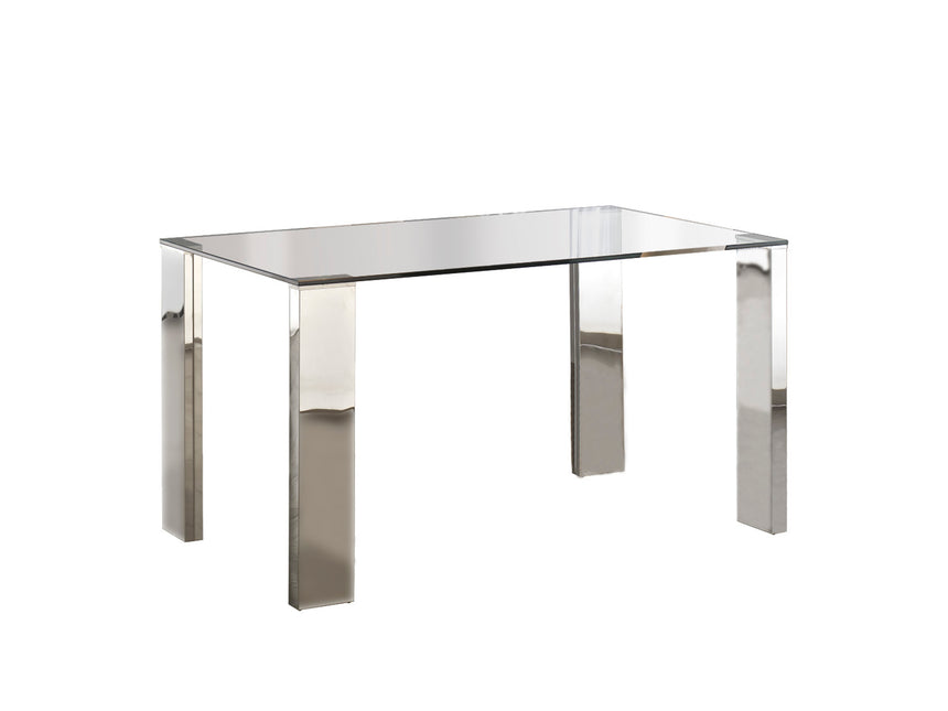 Schuller Malibú Mesa comedor y cocina de acero y cristal 876873