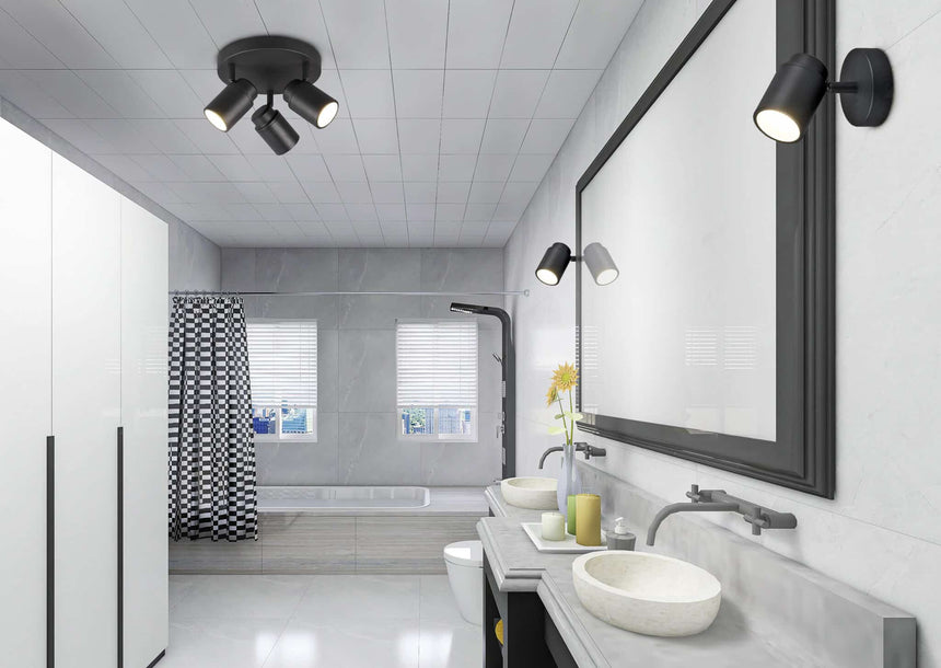 Trio Angelo Foco de metal estera negra 880430332