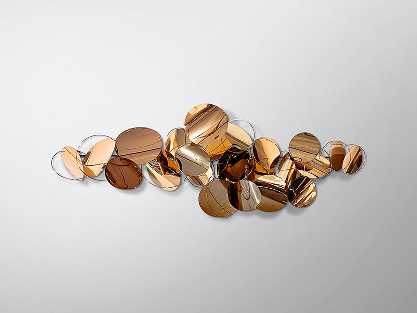 Escultura de pared bolas Schuller Serenity oro rosa acero inoxidable 65cm 895323 - imagen 4