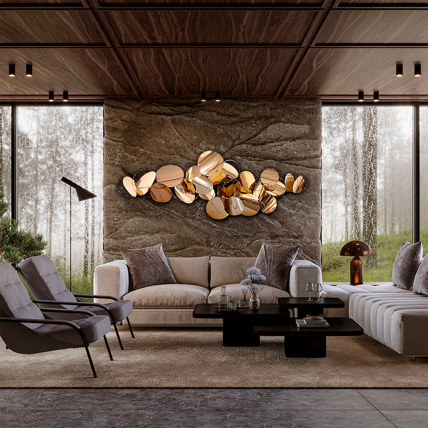 Schuller Serenity Escultura pared acero oro rosa 895323