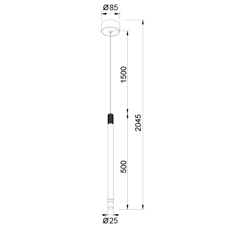 Plano de medidas - Mantra Moana Lámpara de techo colgante LED 7W 3000K laton 8974