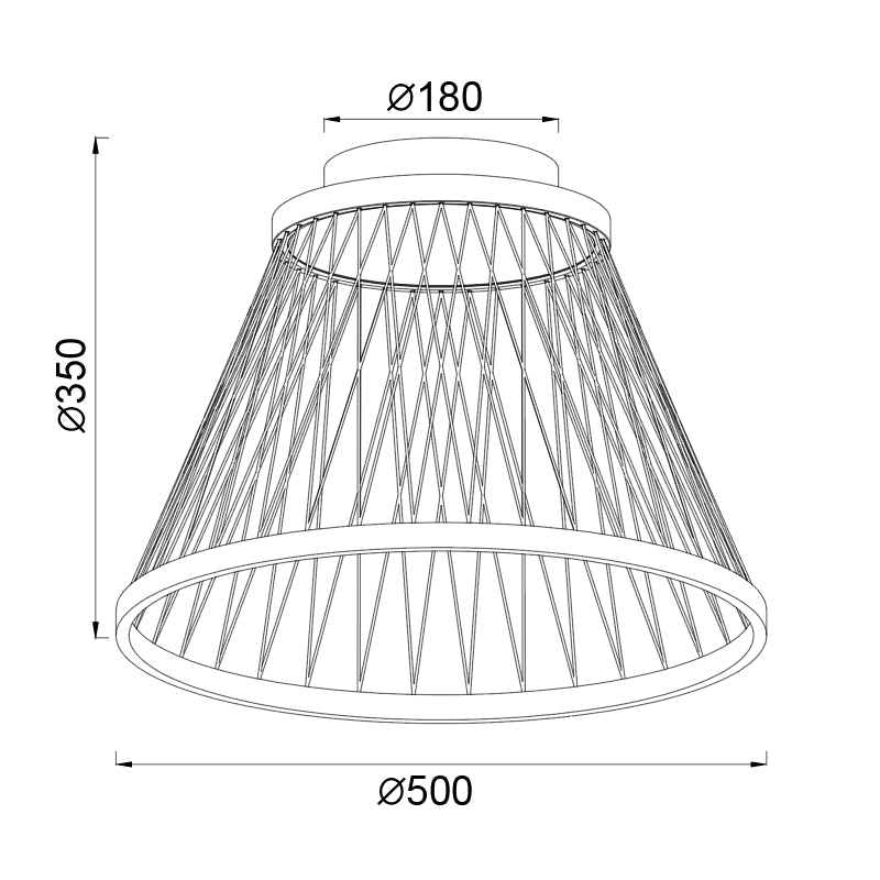 Plano de medidas - Mantra Spider Plafón LED 43W gris 3000K 8981