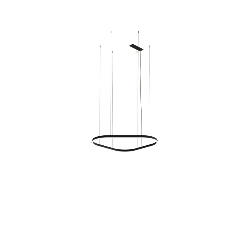 Lámpara de techo colgante LedsC4 Geometric Triangular Recessed grande LED TS5Z-00V9AZDU05