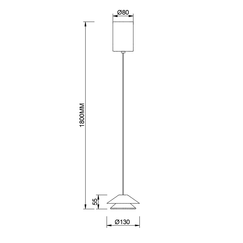 Plano de medidas - Mantra Piccola Lámpara de techo colgante LED negro 9033