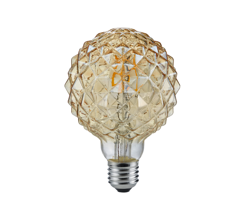 Bombilla Trio Globe LED ámbar 2700K Ø9,5cm 904-479