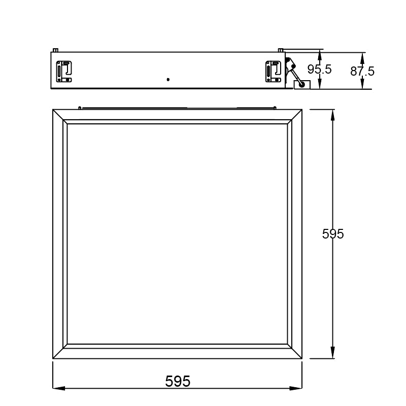 Plano de medidas - Mantra Blue Sky Plafón de techo LED blanco 9095