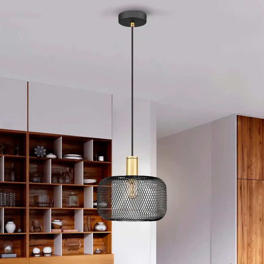 Schuller Osiris Lámpara de techo colgante 1L Oro y negro 910132