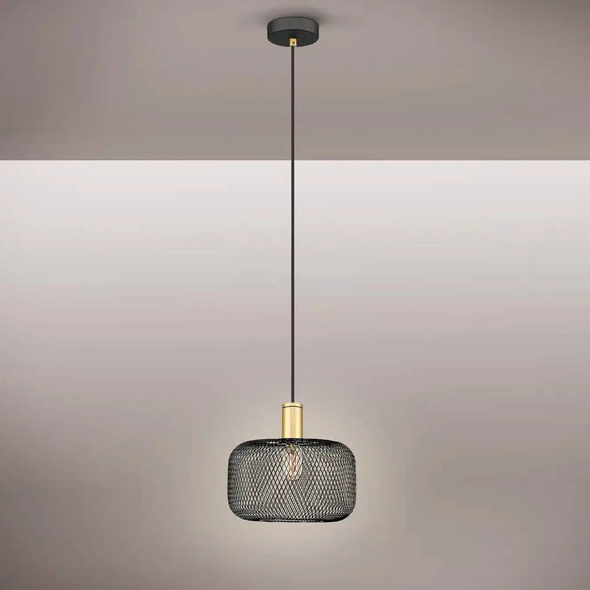 Schuller Osiris Lámpara de techo colgante 1L Oro y negro 910132