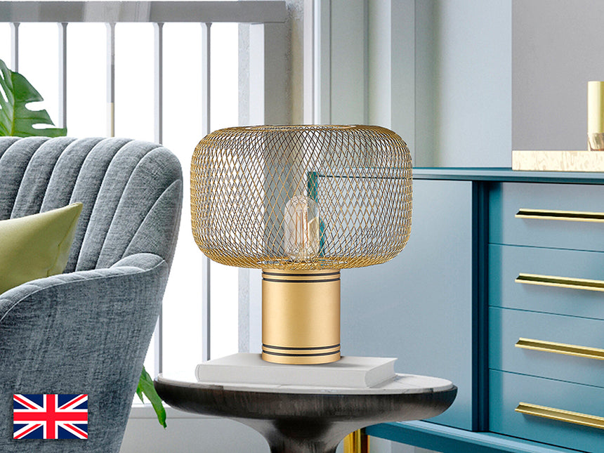 Lámpara de sobremesa Schuller Osiris 1 luz oro 30cm 910521UK
