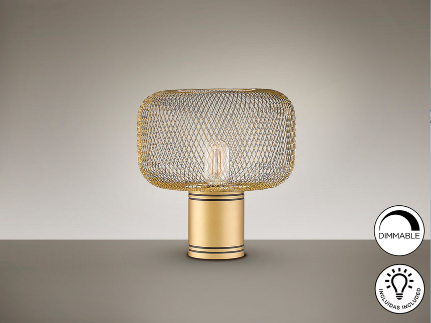Lámpara de sobremesa Schuller Osiris 1 luz oro 30cm 910 - ambiente
