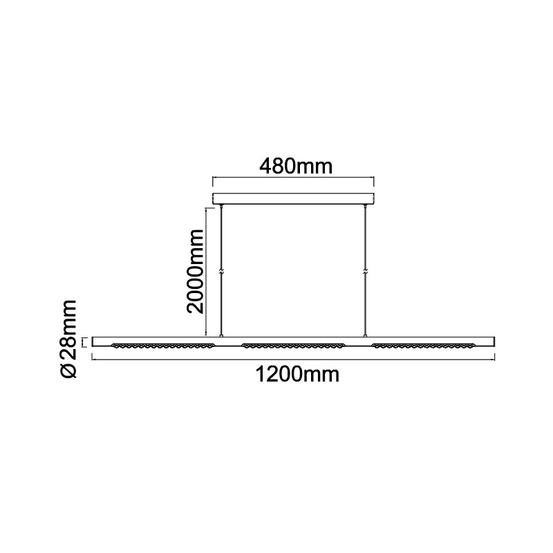 Mantra Meca Lámpara de techo colgante 28W blanco 4000K 9119