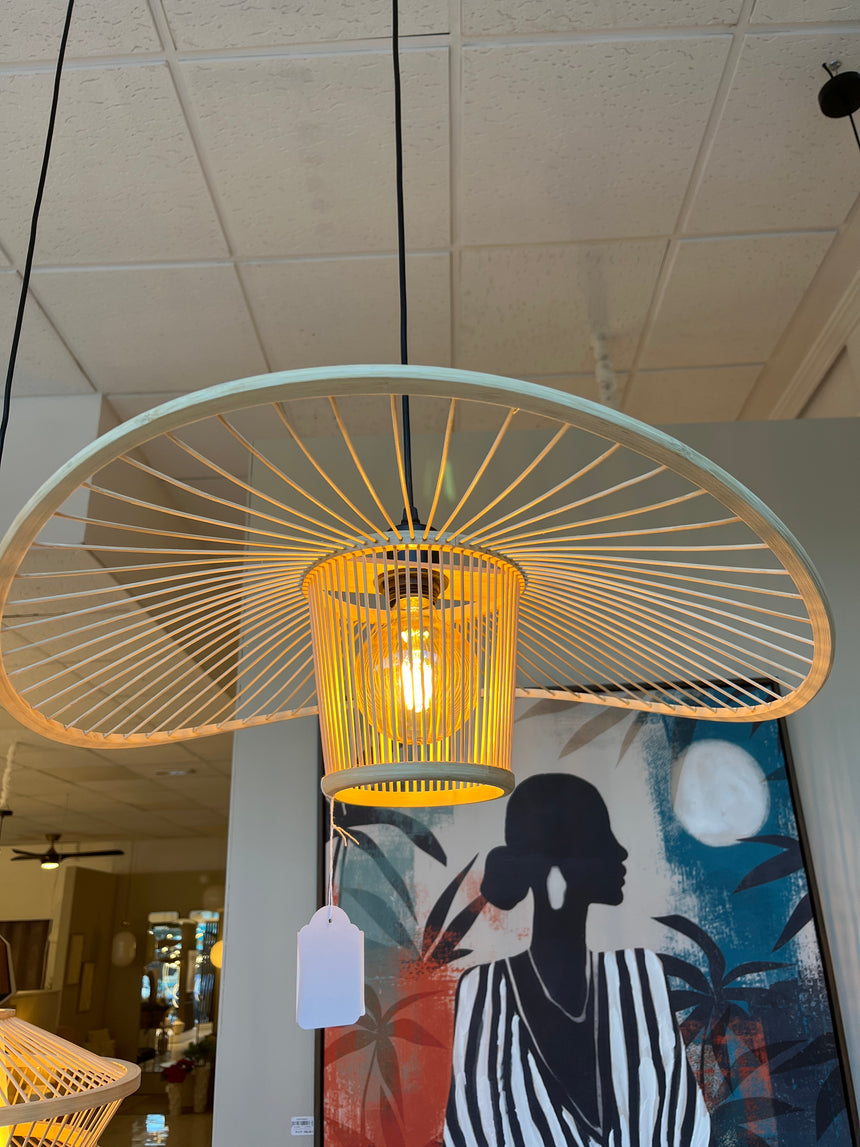 Fabrilamp Dylan Lámpara colgante de bambú negro y natural 60 cm 222096086 - vista alternativa