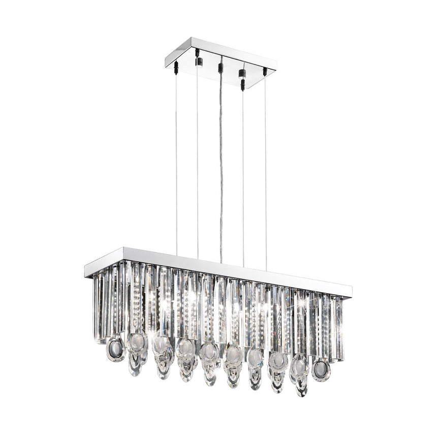 EGLO Calaonda Lámpara de techo colgante acero inoxidable cristal cromo claro 93422