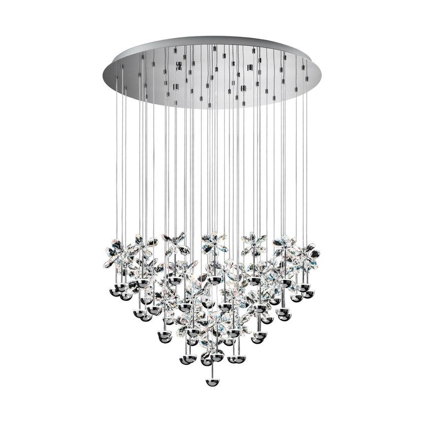 EGLO Pianopoli Lámpara de techo colgante LED acero inoxidable cristal cromo 93661