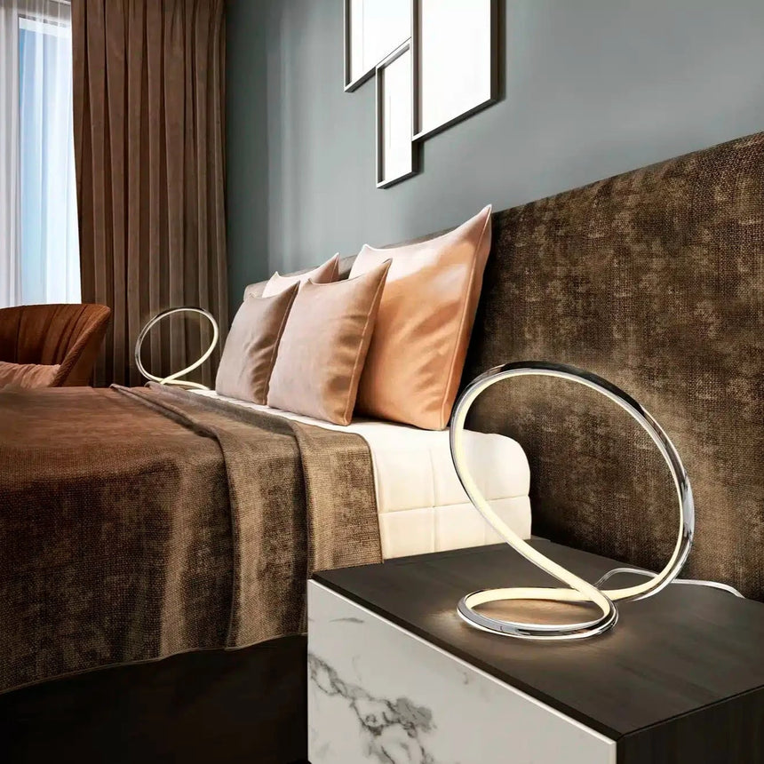 Schuller Infinito Lámpara de mesa LED moderna cromo 15W 750 lúmenes 963060