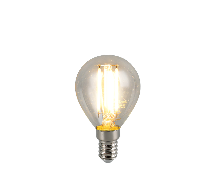 Bombilla Trio Tropfen LED transparente 2700K IPX0 Ø4,5cm 983-400