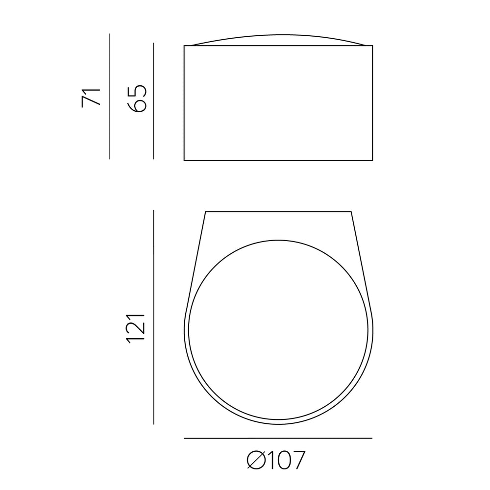 ACB Ania 16/2060 Textured Anthracite Wall Lamp, LED 1x6W 3000K 540lm, IP65 A2060000GR