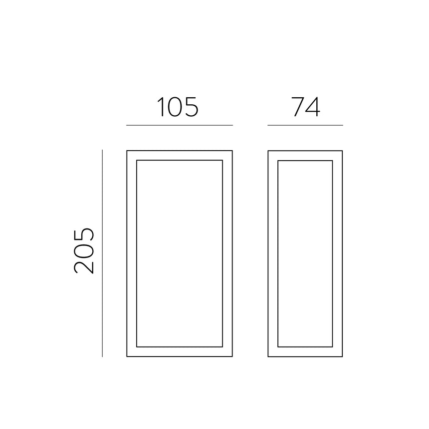 ACB Liam Wall Lamp 16/2084 Anthracite Textured, LED 10W 3000K 550lm, CRI90 IP65, integrated LED A2084000GR
