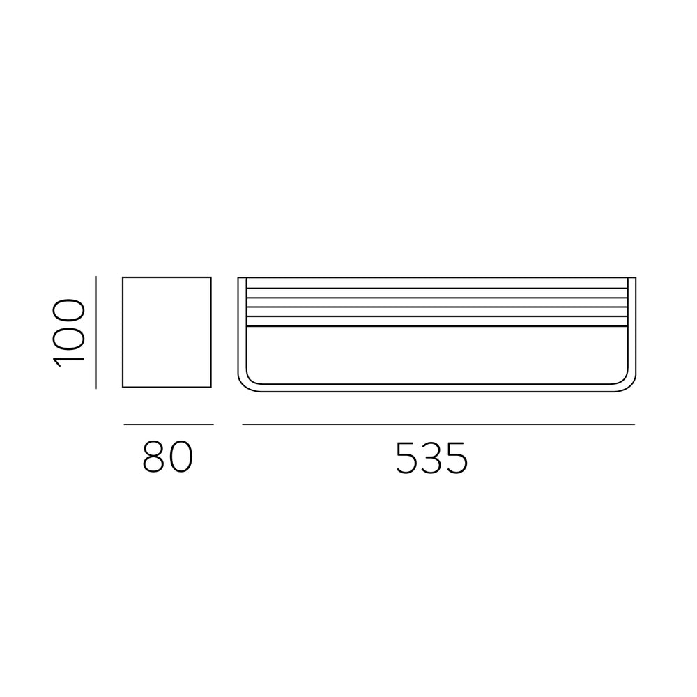 ACB Icon Wall Lamp 16/3089-50 Textured Black, LED 32W 3162lm, CRI90 I, integrated LED, Kelvin 2700K-3000K Slide Switch A3089470N
