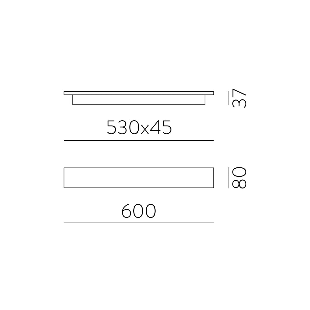 ACB Fosca Wall Lamp 16/3833-60 Textured Black, LED 18W 1800lm, CRI90, integrated LED, Kelvin 2700K-3000K Slide Switch A3833170N