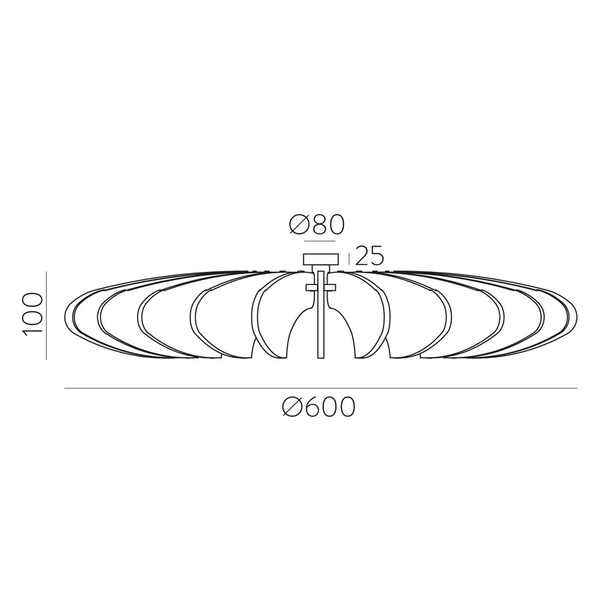 ACB Rosa del desierto Aplique LED Negro E27 15W A3912260N