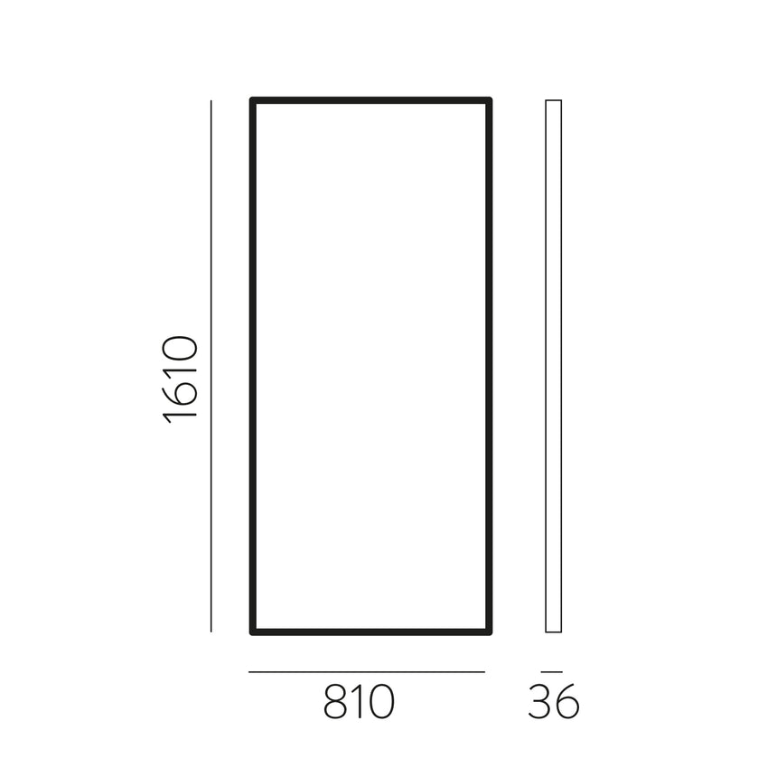 ACB Oristano Espejo 161x81cm negro A3957240N