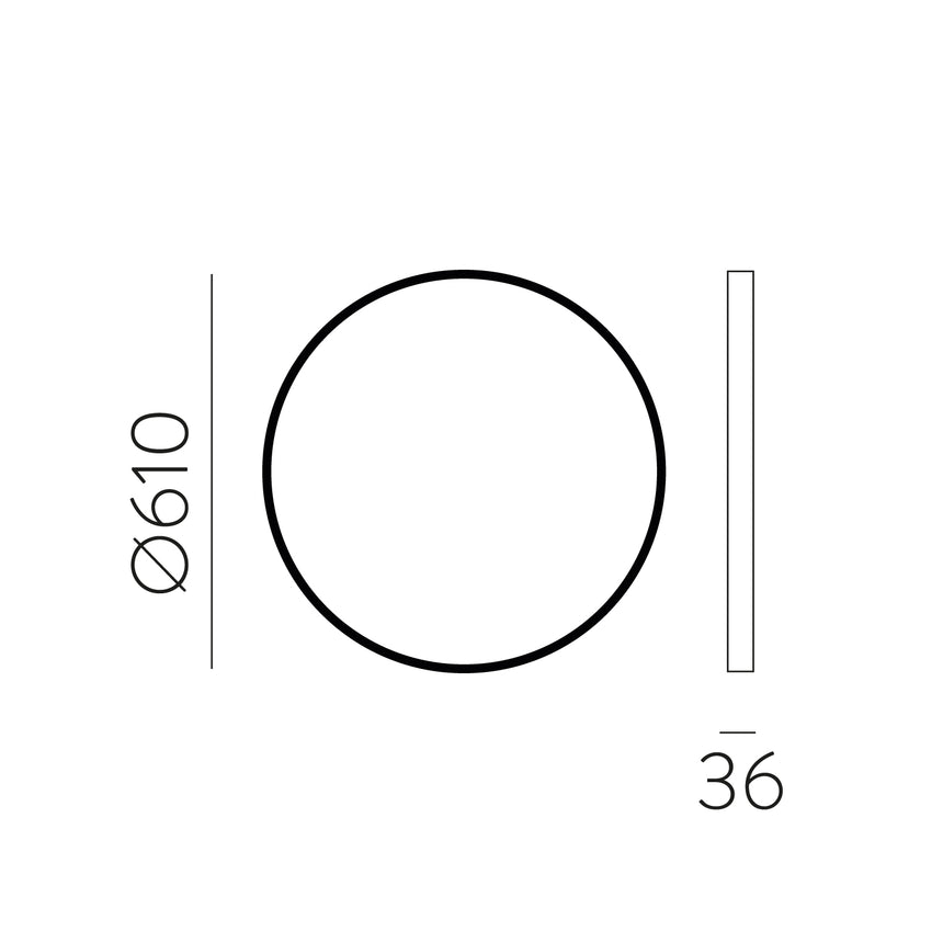 ACB Olbia Espejo Ø610 negro A3958040N