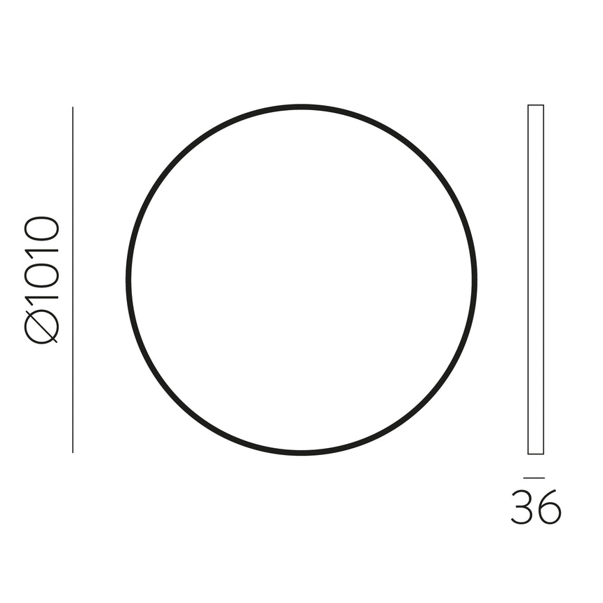 ACB Olbia Espejo Ø1010 negro A3958240N