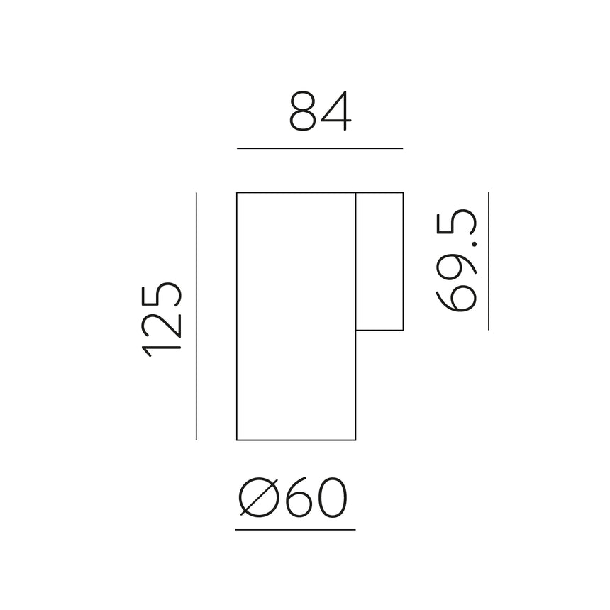 ACB Pipe Wall Lamp 16/3986 Textured Black, LED COB 12W 3000K 1240lm, CRI90, integrated LED A3986000N