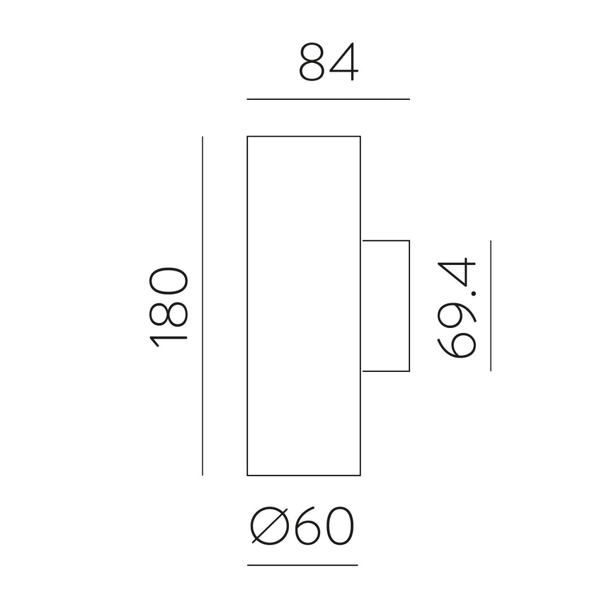 ACB Pipe Aplique LED blanco texturado 2x6W 3000K A3986100B