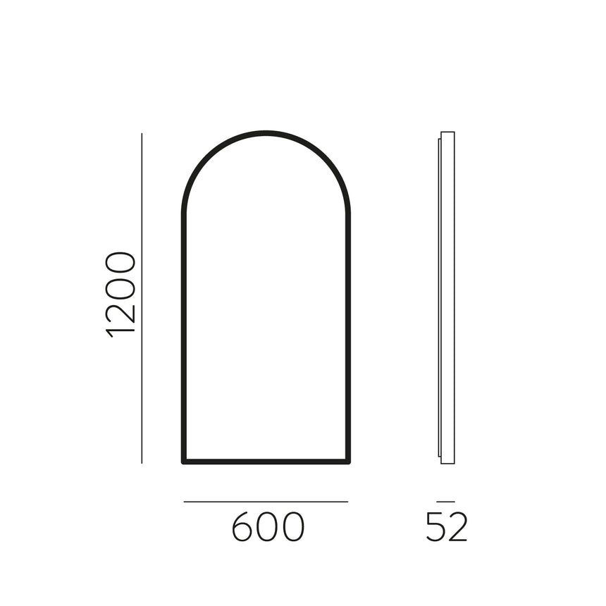 ACB Giorgia Espejo 120x60cm negro LED A3994000N