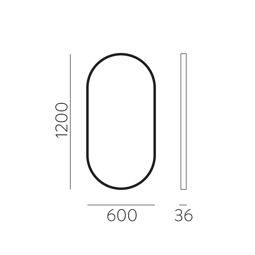 ACB Daniela Espejo 120x60cm negro A9755040N