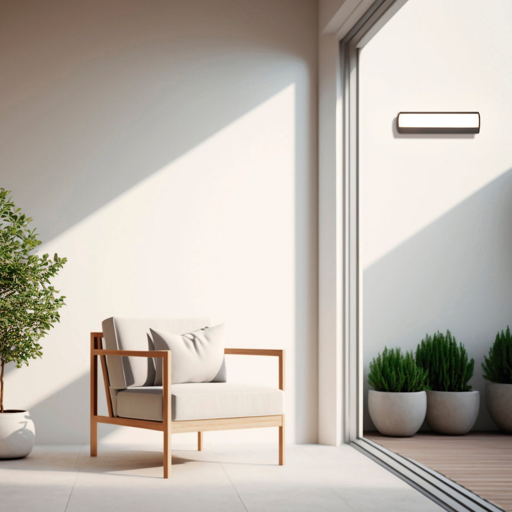 ACB Aka Wall Light 16/2024-30 Textured Black, LED 20W 3000K 1550lm, CRI90 IP54, integrated LED A202410N