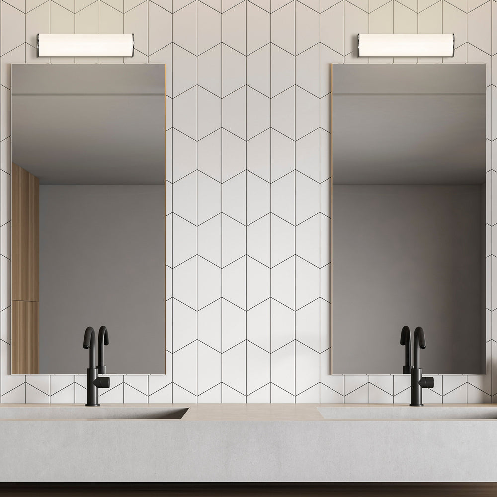 ACB Aldo Wall Lamp 16/3432-35 Opal/Chrome, LED 11W 775lm, CRI90 I IP44, integrated LED, Kelvin 3000K-4000K Slide Switch A3432070C