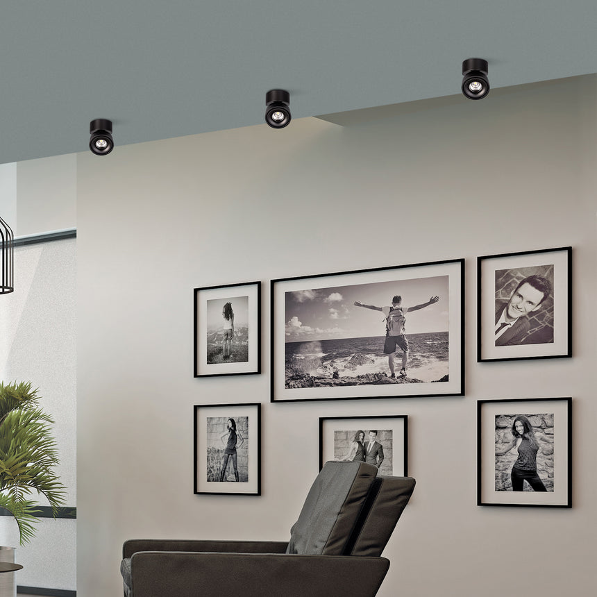 ACB Apex Ceiling Light 3412/10 Textured Black, 13W 3000K COB LED, 891lm, CRI90 I, Integrated LED, Adjustable P341210N