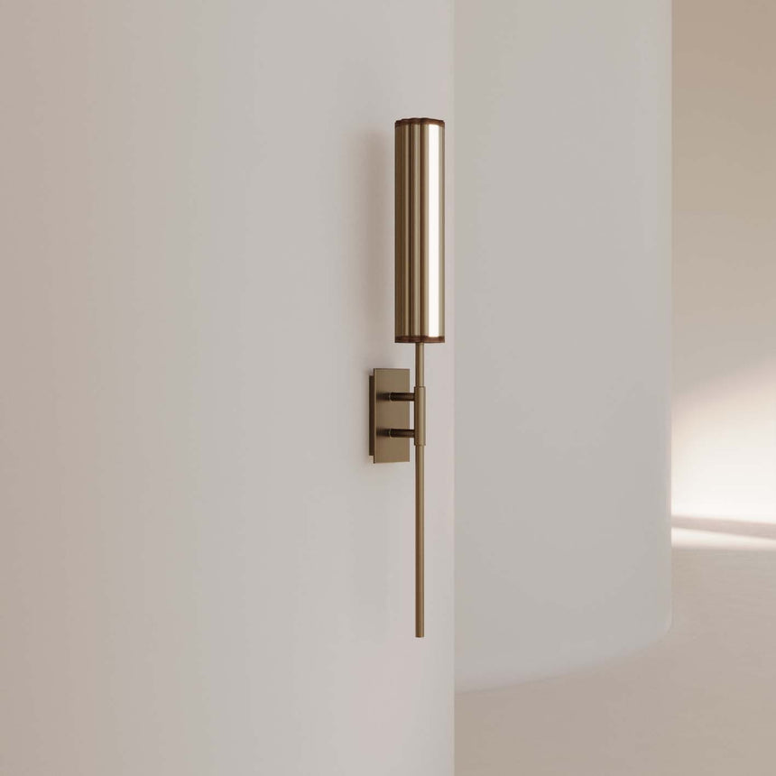 Aplique de pared Aromas Niro LED 8W perfil aluminio madera A1314