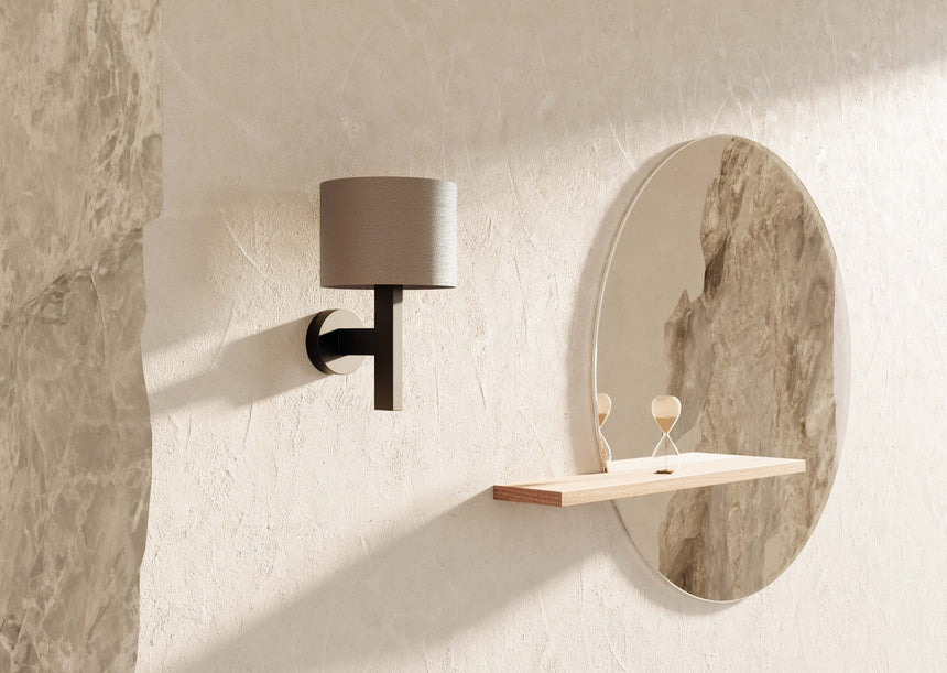 Aplique de pared Aromas Rems E27 acrílico cuero A1318