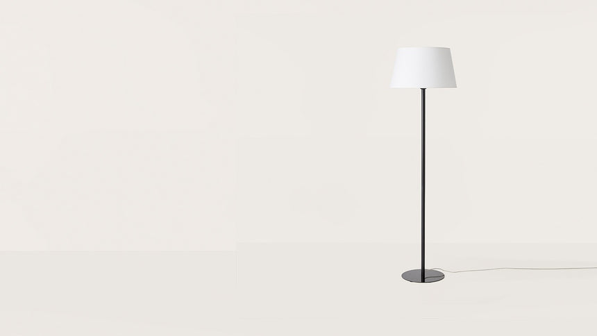 Lámpara de pie Aromas Tex E27 acero 157 cm P1026