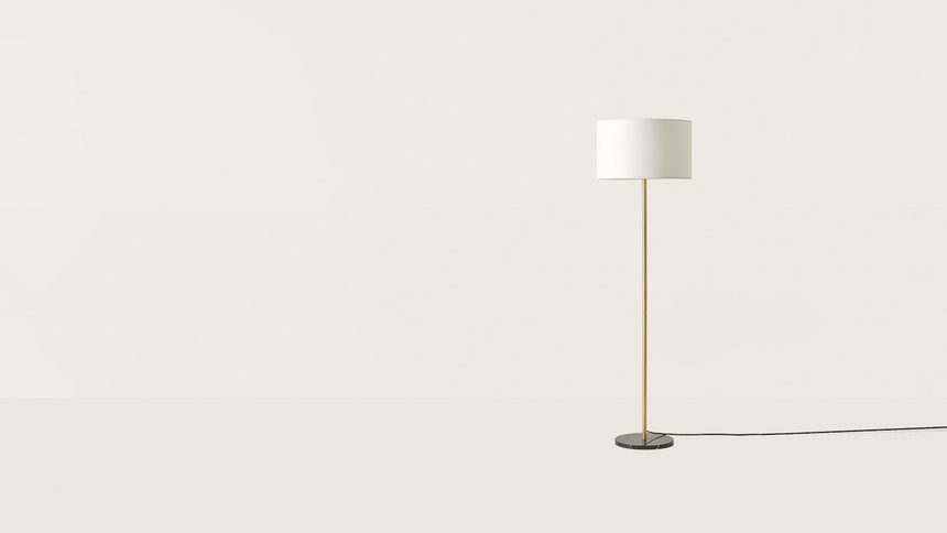 Lámpara de pie Aromas Hedra E27 mármol 118 cm P1159