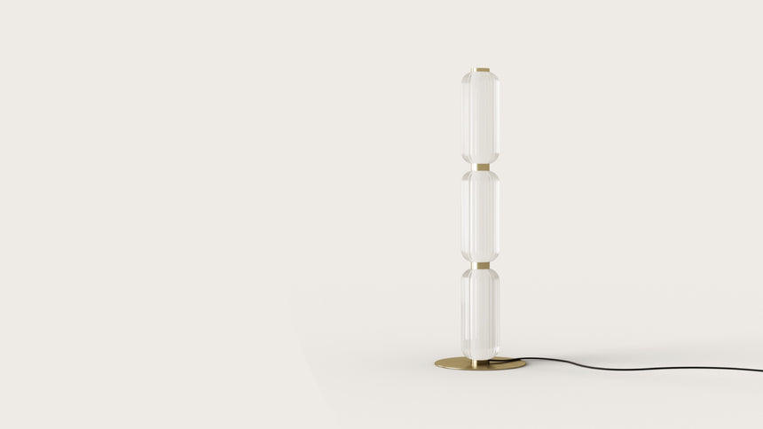 Lámpara de pie Aromas Elma LED 27W cristal acrílico 96 cm P1312