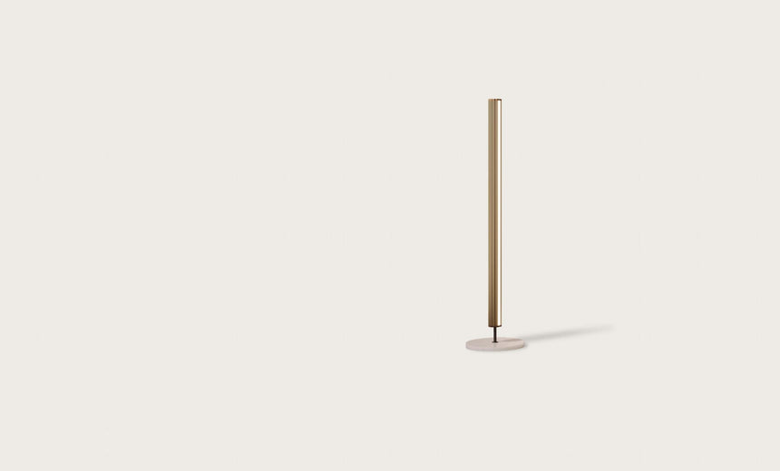 Lámpara de pie Aromas Niro LED 30W aluminium profile madera 140 cm P1314