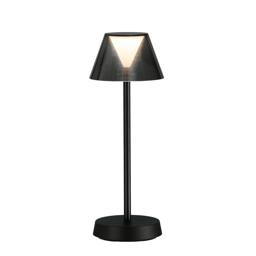 ACB Asahi Table Lamp 8190 Matte Black, 7W 3000K LED, CRI90 II IP54, Integrated LED, Touch Switch, Integrated Battery, Dimmable S81900N