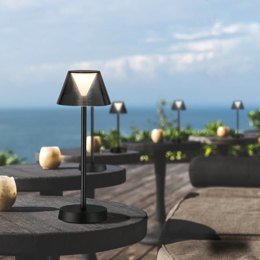 ACB Asahi Table Lamp 8190 Matte Black, 7W 3000K LED, CRI90 II IP54, Integrated LED, Touch Switch, Integrated Battery, Dimmable S81900N