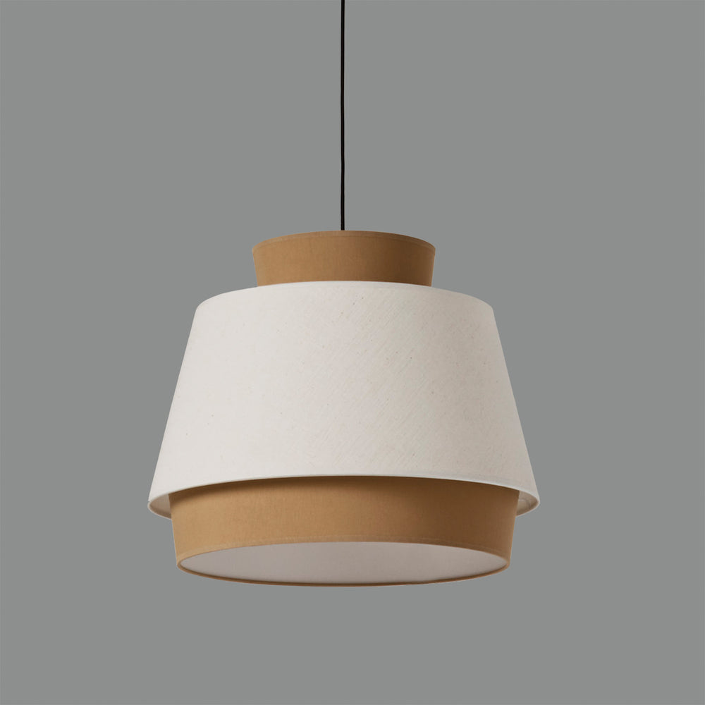 ACB Aspen Pendant Light 3916/45 Sand/Linen, Black Text Kit, LED E27 15W, C39164ARLI