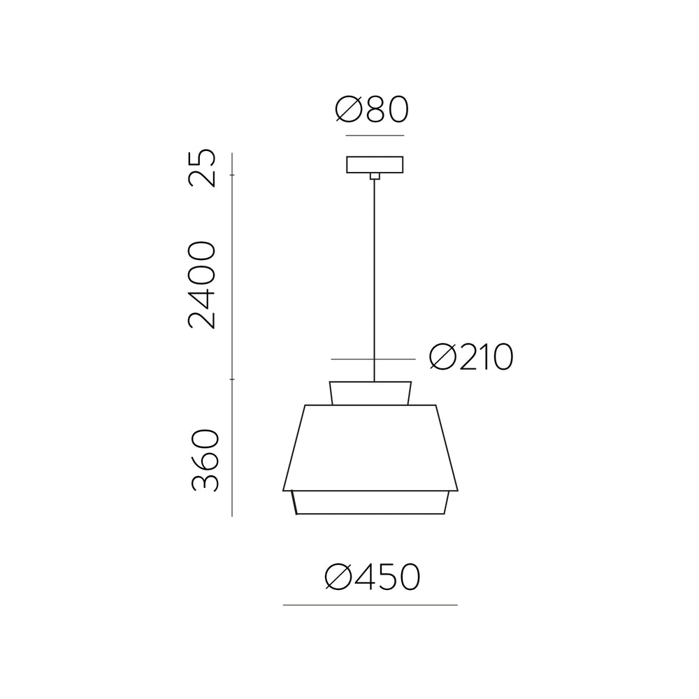 ACB Aspen Pendant Light 3916/45 Sand/Linen, Black Text Kit, LED E27 15W, C39164ARLI