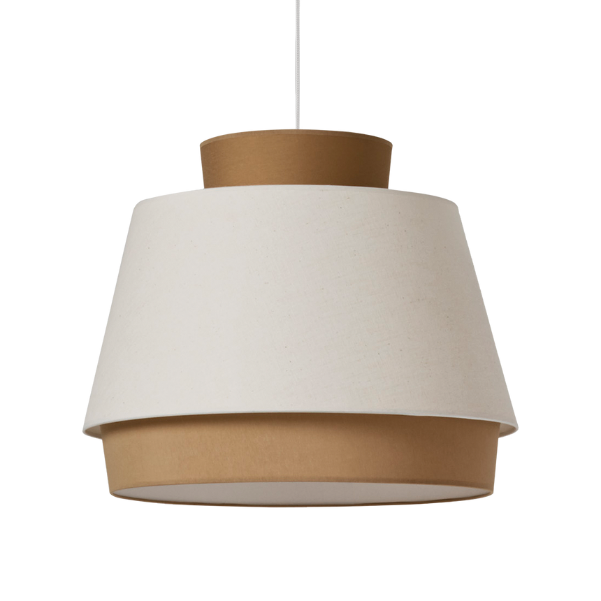 ACB Aspen Pendant Light Sand Linen Kit White LED E27 C391662ARLI